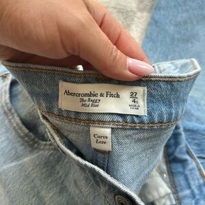 Abercrombie & Fitch Women’s Baggy Mid Rise Jeans
